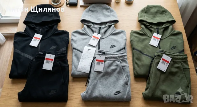 Nike Tech Fleece Gen 2 (Зелен M, Сив L, Черен L) – 70€
