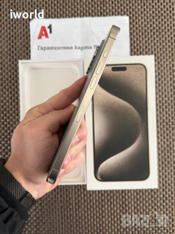Гаранция А1!❗️ iPhone 15Pro MAX❗️ Лизинг от 22E/мес ❗️natural Titanium ❗️256gb, снимка 5 - Apple iPhone - 53520117