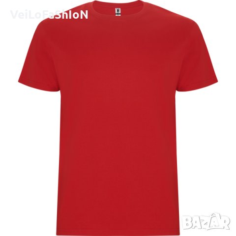 Нова мъжка тениска в червен цвят