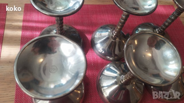Посребрени чаши Angulo , снимка 3 - Антикварни и старинни предмети - 44433997