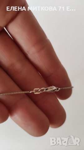 Сребърно колие с голям овален камък, снимка 5 - Колиета, медальони, синджири - 51704891