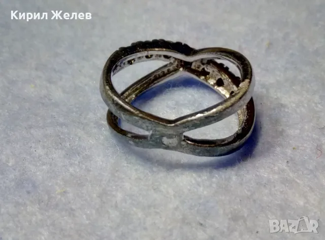 ФЕШЪН АРТ СКЪПОЦЕНЕН СРЕБЪРЕН ПРЪСТЕН РОДИЛАНО СРЕБРО 925 с ФАСЕТИРАНИ БЛЕСТЯЩИ ЦИРКОНИ 47578, снимка 8 - Пръстени - 50354698