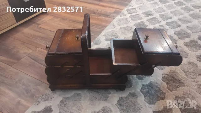 Антикварен шивашки органайзер, снимка 3 - Антикварни и старинни предмети - 49877662