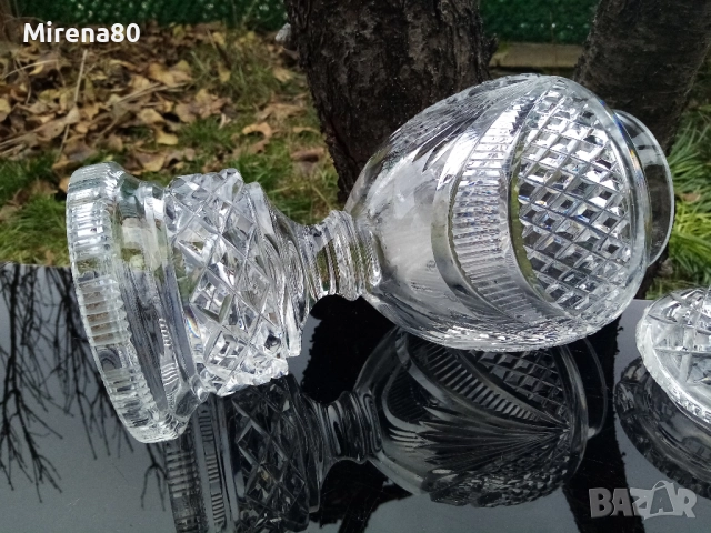 Огромна кристална ваза винтидж, снимка 5 - Вази - 52959125