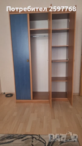 Детско обзавеждане.Единично легло с ракла,двулицев матрак и два гардероба , снимка 10 - Спални и легла - 49782940