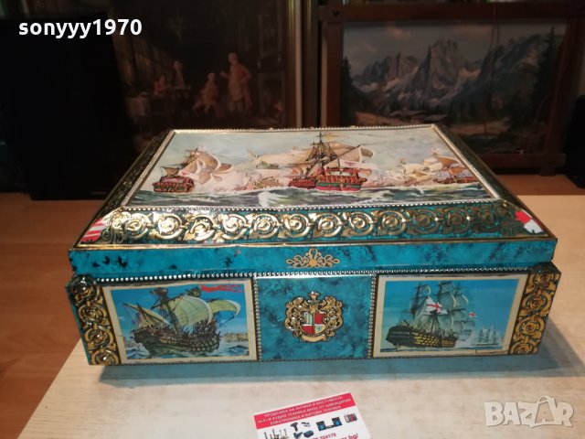 МЕТАЛНА КУТИЯ С КОРАБИ ОТ ФРАНЦИЯ 1202221933, снимка 2 - Антикварни и старинни предмети - 35767267