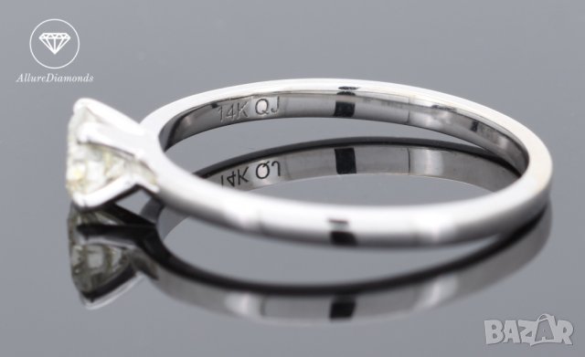 Нов Златен Пръстен с 0.41кт Естествен Диамант , снимка 3 - Пръстени - 40077092