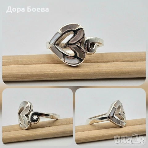 Сребърен пръстен: "Елмарис", снимка 3 - Пръстени - 52379692