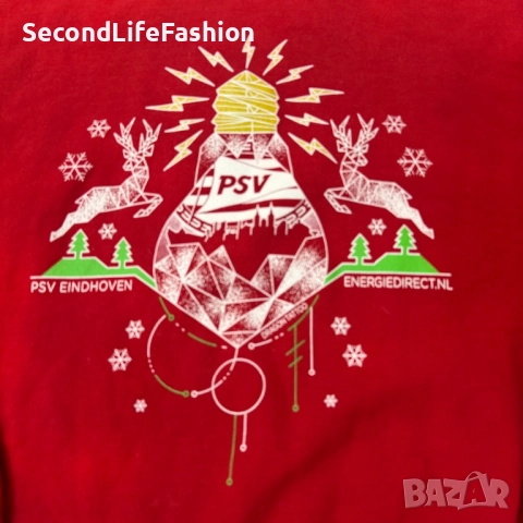 Винтидж суитшърт PSV Eindhoven с коледна тематика размер S, снимка 2 - Суичъри - 52459734