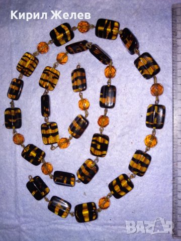 СТАРИННО РЕТРО КОЛИЕ от КРАСИВО ВЕНЕЦИАНСКО СТЪКЛО МУРАНО и БРОНЗ Рядка МАЙСТОРСКА ИЗРАБОТКА 181818, снимка 11 - Антикварни и старинни предмети - 41865601