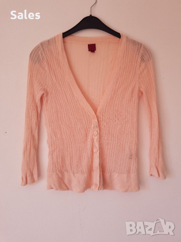 Розова жилетка фино плетиво s