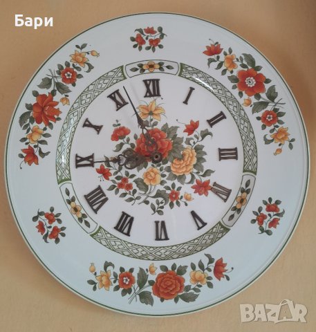 Красив кухненски порцеланов часовник чиния-Junghans