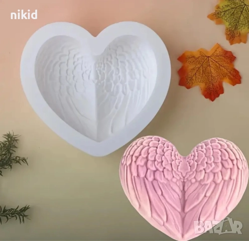3d Гигант крила ангелски силиконов молд фрома калъп за десерт сладкиш кекс гипс шоколад декор , снимка 2 - Форми - 52530615