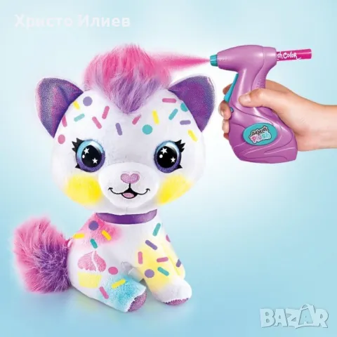 Плюшена играчка коте за оцветяване Canal Toys Airbrush plush Творчески комплект, снимка 4 - Плюшени играчки - 49463516