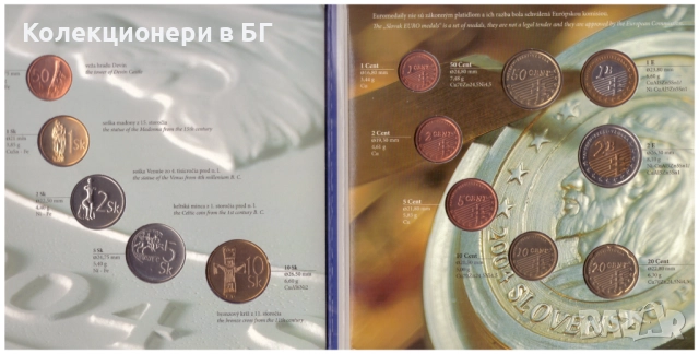 ДВОЕН СЕТ С ТРИНАДЕСТ МОНЕТИ - СЛОВАКИЯ /виж описанието/, снимка 4 - Нумизматика и бонистика - 52859012