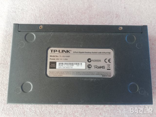 TP-Link TL-SG1008p POE gigabit 8 port, снимка 2 - Суичове - 38925728