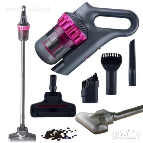 Вертикална прахосмукачка без торба, ръчна, 3в1, 4 HEPA дюзи