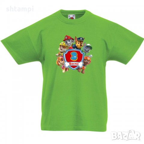 Детска тениска Пес Патрул Paw Patrol + име + възраст, снимка 6 - Детски тениски и потници - 34535327