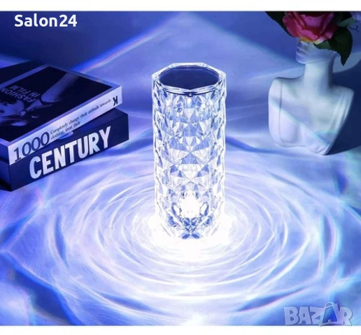 LED кристална настолна лампа