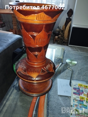 перфектна дърворезба ваза, снимка 2 - Антикварни и старинни предмети - 52924899