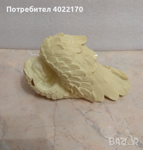 ЛОТ (гипсова лодка с икона и гипсово ангелче), снимка 4 - Статуетки - 44802791