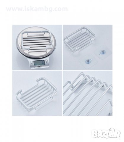 САПУНЕРКА СЪС ЗАЛЕПВАНЕ ЗА СТЕНАТА 13 X 9 X 3 СМ. ХРОМИРАНА - код 2502, снимка 5 - Други стоки за дома - 33938090