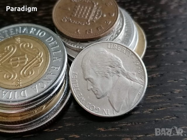 Монета - САЩ - 5 цента | 1998г., снимка 2 - Нумизматика и бонистика - 34413943