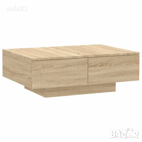 vidaXL Маса за кафе, дъб сонома, 90x60x31 см, инженерно дърво