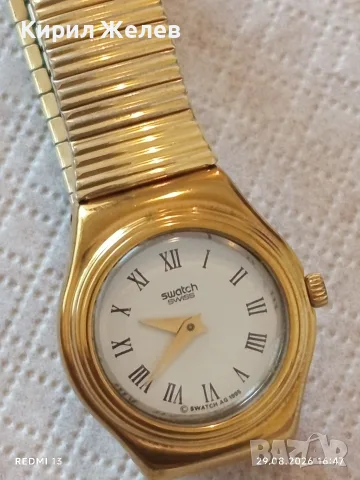 Луксозен дамски часовник Swatch Swiss оригинален перфектно състояние 36339, снимка 7 - Дамски - 55859018