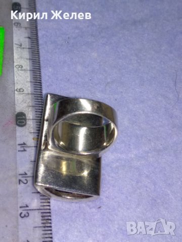 РАЗКОШЕН СЕДЕФЕН СРЕБЪРЕН ФЕШЪН АРТ ПРЪСТЕН СРЕБРО 925 с ЮВЕЛИРНО РЪЧНО ШЛИФОВАН КРАЛСКИ СЕДЕФ 39987, снимка 8 - Пръстени - 42612321