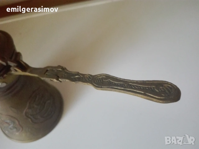 Медно джезве , поднос и стара попивателна., снимка 3 - Други ценни предмети - 53771057