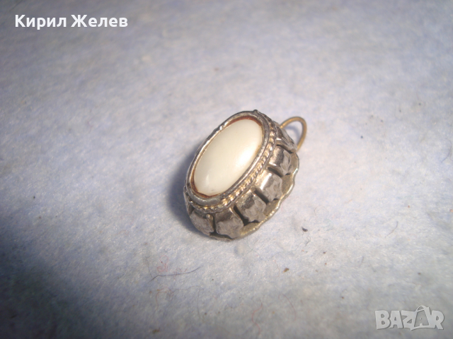 СТАРО ПОСРЕБРЕНО ВИНТИДЖ АРТ БИЖУ ВИСУЛКА ПЕНДАНТ ОБЕЦА УКРАШЕНИЕ 26129, снимка 5 - Антикварни и старинни предмети - 36359373