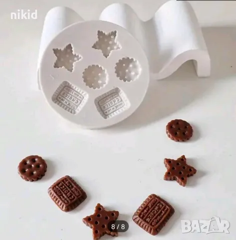 6 мини бисквитки бисквитка десерти лакомства силиконов молд форма фондан шоколад 