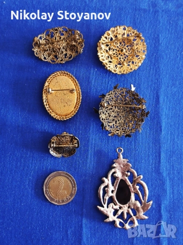 Стари брошки (Сет1), снимка 2 - Антикварни и старинни предмети - 51589631