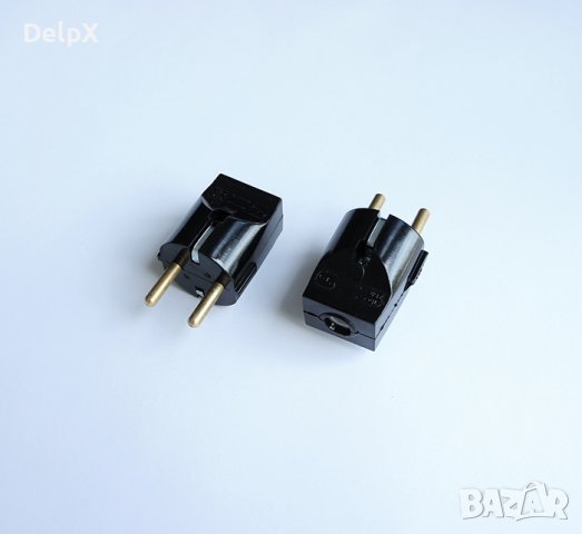 Български щепсел за контакт "шуко" бакелит 220V 16A, снимка 1