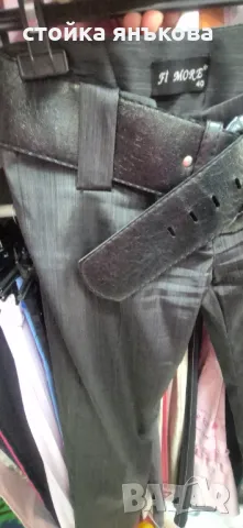 Продавам черен дамски сатенен панталон., снимка 5 - Панталони - 50376046