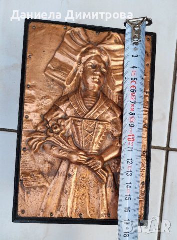 Старинна кутия комбинация дърво + мед, снимка 7 - Антикварни и старинни предмети - 41965738