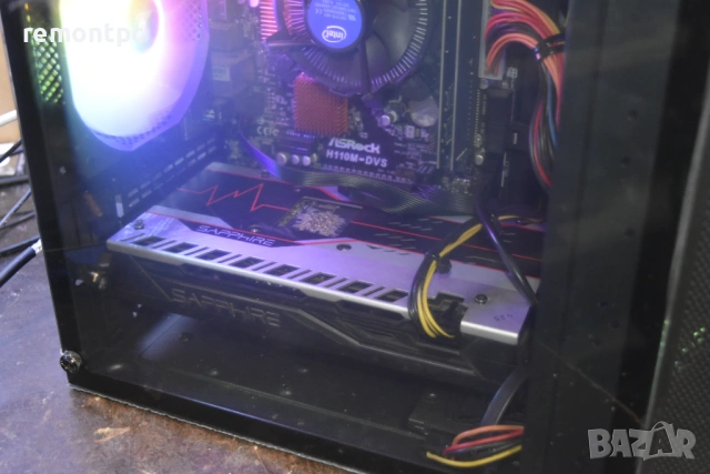 Геймърски компютър I5 6500 RX580 SSD 8 GB DDR4 светеща кутия, снимка 2 - Геймърски - 53723841