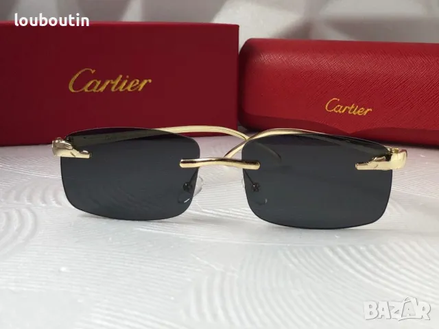 Cartier Мъжки слънчеви очила правоъгълни 3 цвята дамски унисек, снимка 6 - Слънчеви и диоптрични очила - 49785762