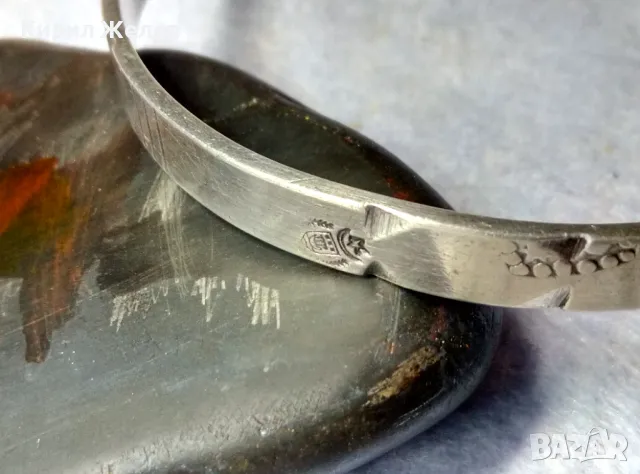 СТАРА ОСМАНСКА МАЙСТОРСКА МАСИВНА СРЕБЪРНА ГРИВНА СРЕБРО ВИСОКА ПРОБА с 2 РЕДКИ МАРКИРОВКИ 30814, снимка 7 - Антикварни и старинни предмети - 49959892