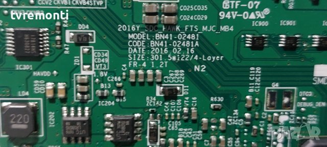 TCon BOARD ,BN95-02676A, BN41-02481A,2016_SDC_HAWK_FTS_MJC_MB4, снимка 3 - Части и Платки - 39255839