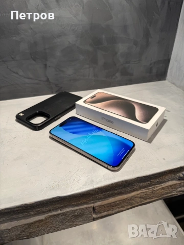 КАТО НОВ Iphone 15 Pro Max 1TB Natural Titanium, снимка 11 - Apple iPhone - 53214472