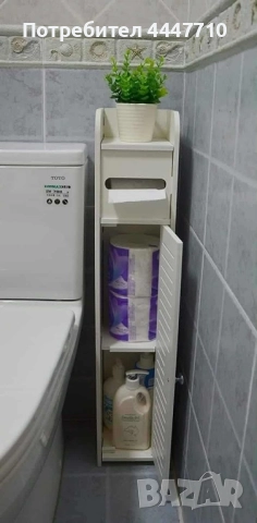 Водоустойчив шкаф за баня,ултра тънък рафт за съхранение,подходящ за малки пространства, снимка 3 - Шкафове - 52361974