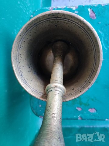 Голямо старо месингово хаванче. , снимка 3 - Антикварни и старинни предмети - 34099906