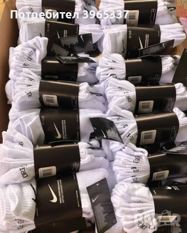 Дълги чорапи Nike – стек от 3 броя, снимка 2 - Спортни дрехи, екипи - 53172362