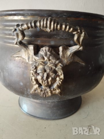 стар месингов съд,кашпа, снимка 2 - Други ценни предмети - 41931956