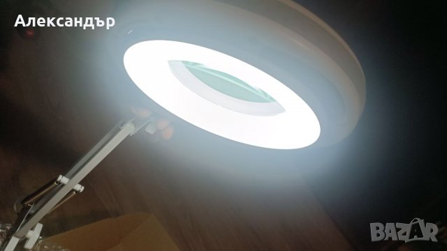 Лед лампа с лупа за бюро. Козметична лампа с лупа лесен монтаж универсален , снимка 15 - Друго оборудване - 39546564