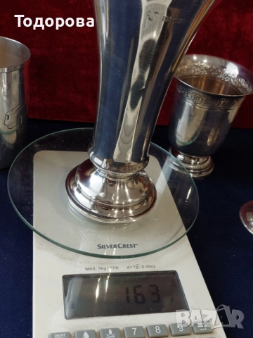 Лот Сребърни чаши,солидно Сребро проба 925-800/сребро,чаша,кана/, снимка 10 - Чаши - 52167811