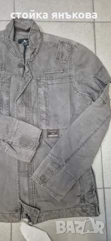 Мъжко тънко спортно елегантно яке, бежово кафяв цвят, снимка 9 - Якета - 49748176