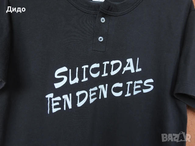 Suicidal Tendencies Винтидж тениска 90-те Произведена в САЩ (M), снимка 2 - Тениски - 51426467